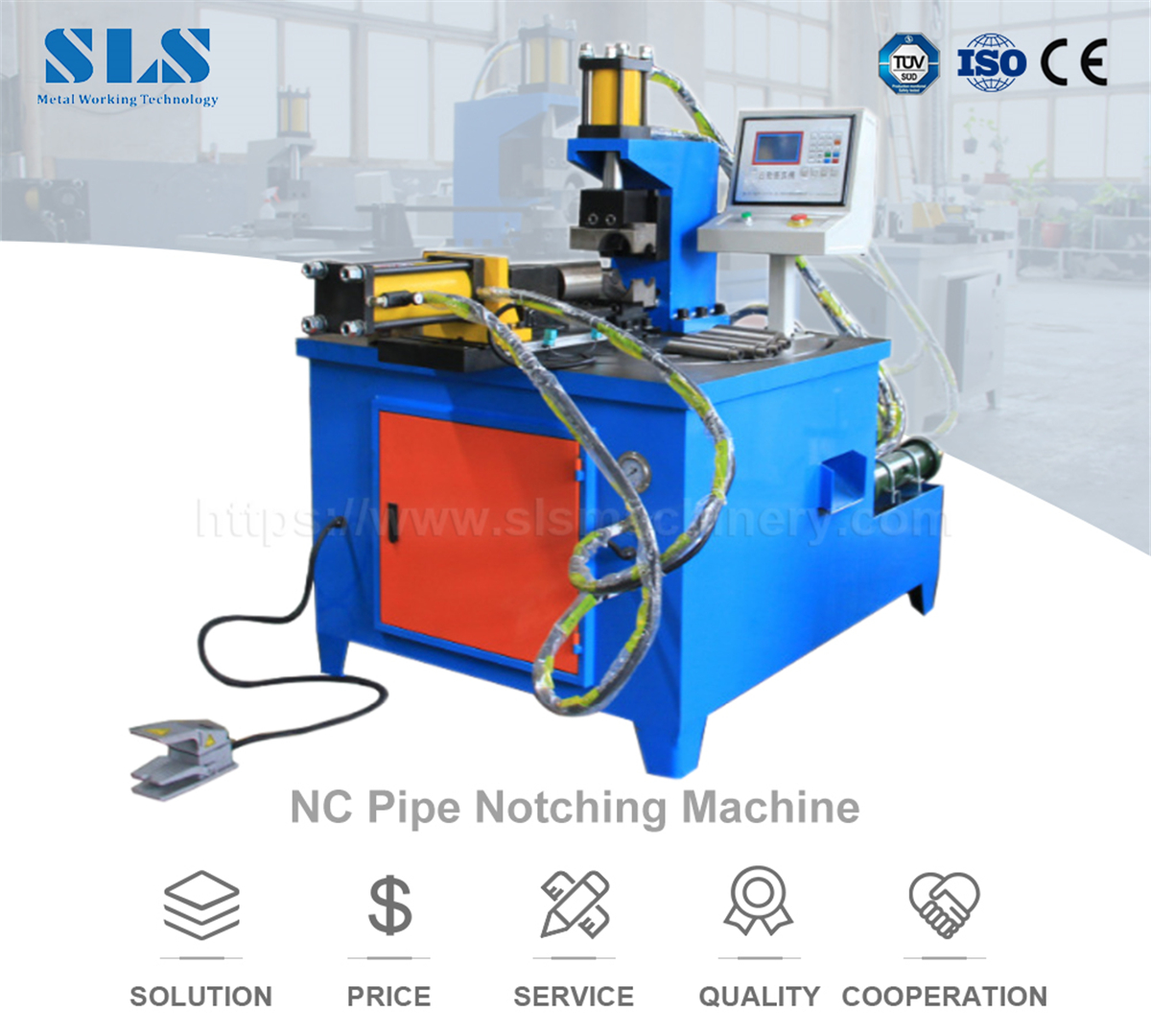 Metal Steel Tube Hydraulic Tube Angle Notcher Automatic Pipe End Arc