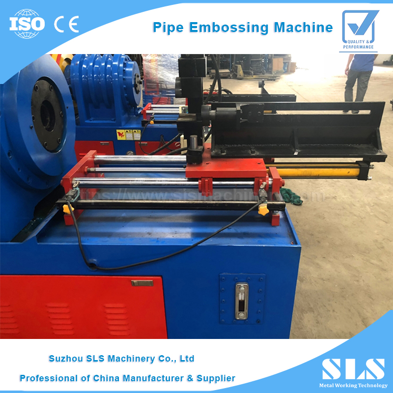 TE-76Y Type Decorative Pipe Auto Embossed Forming Equipment / SS Round Tube Embossing Machine Tool
