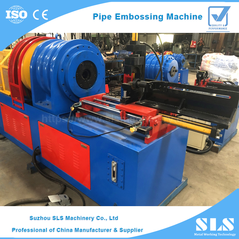 TE-76Y Type Decorative Pipe Auto Embossed Forming Equipment / SS Round Tube Embossing Machine Tool